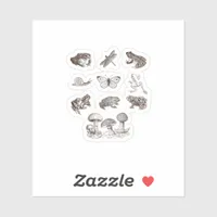 Cottagecore Aesthetic Mushroom Academia Frog Gobli Sticker