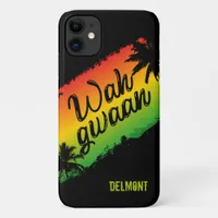 Wah Gwaan Jamaican Rasta Patois Black iPhone 11 Case