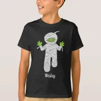 Funny Halloween Mummy Cartoon Character Kids T-Shirt