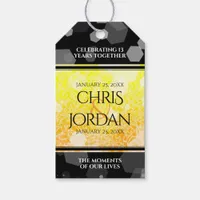 Elegant 13th Citrine Wedding Anniversary Gift Tags