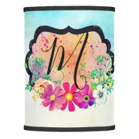 Elegant Romantic Black Frame Floral Bouquet Lamp Shade