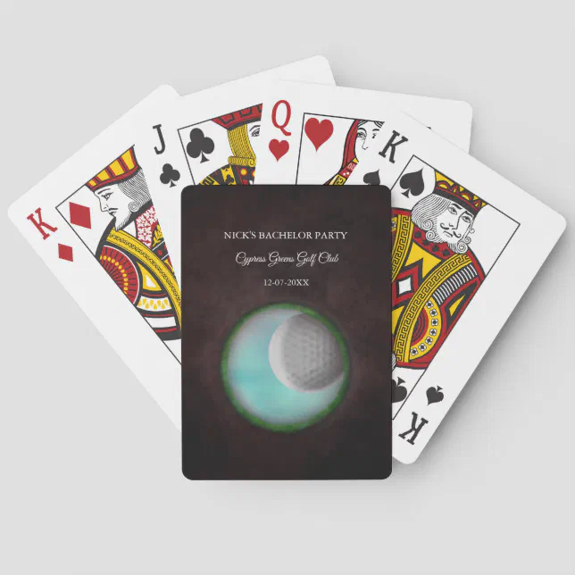 Golf Bachelor Party - Golfing trip Classic Stylish Poker Cards