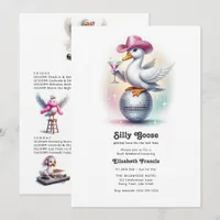 Silly Goose Getting Loose Funny Bachelorette Invitation