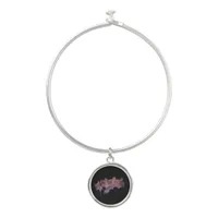 Orchid Ipanema shadow on a dark background Bangle Bracelet