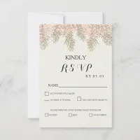 ivory blush gold wedding RSVP cards