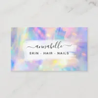 *~* AP26 OPAL Prism Rainbow QR . Crystal Ethereal Business Card