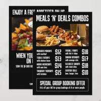 High Impact Restaurant Dining and Promotions Menu