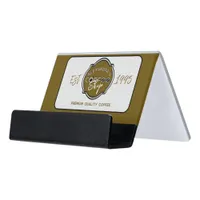 Professional Coffee Shop Personalized Logo Desk Business Card Holder
