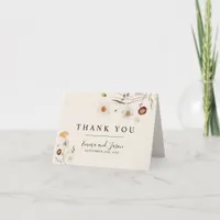 Boho Wildflower Wedding Thank You Card