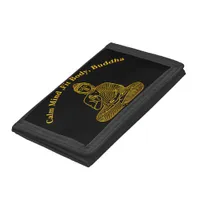 Golden Buddha in Calm Pose Trifold Wallet