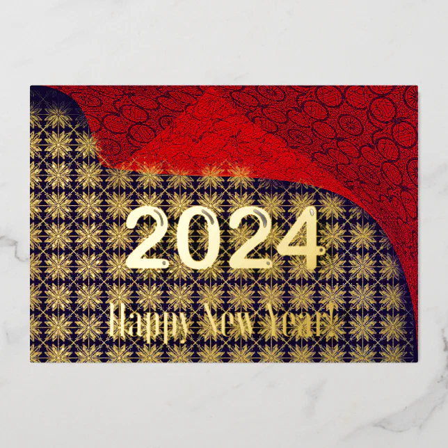 2024 unveiled - Happy New Year Foil Invitation