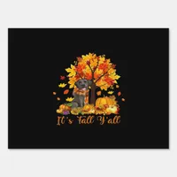 It’s Fall Y’all Halloween Autumn Retro Graphic Sign