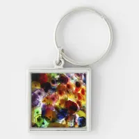 Multi-Colored Stained Glass  Keychain