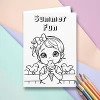 Color Me | Cute Personalized Kid's  Birthday Card