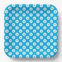 Simple Blue and White Polka-Dots Paper Plates