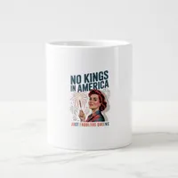 No Kings In America Fabulous Queens Pride 2025 Des Giant Coffee Mug