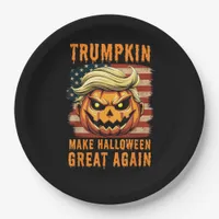 Trumpkin Halloween Pumpkin Make Halloween Great Ag Paper Plates