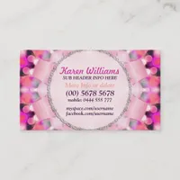 Pink Bubbles Burst Energy Business Card