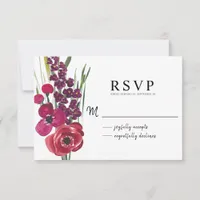 Modern Boho Acrylic Flowers RSVP Response