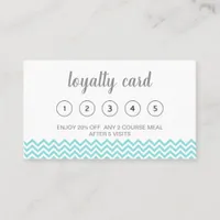 Modern Blue Ocean Waves Loyalty Card