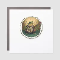 Cottagecore Frog Playing Banjo Goblincore Aestheti Car Magnet