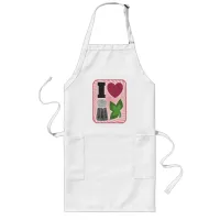 Heart Peppermint Visual Icons Christmas Fun Long Apron