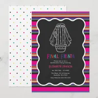 Colorful Final Fiesta Cactus Bride Bachelorette Invitation
