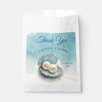 Beach Wedding Pearls Shell Elegant Ocean Theme  Favor Bag