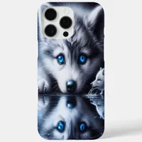 Moonlit Wolf Nature Artwork iPhone 16 Pro Max Case