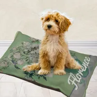 Vincent Van Gogh Roses Floral Art Custom Name Pet Bed