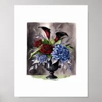 Whimsigothic – Gothic Floral Vase Aesthetic Classi Poster