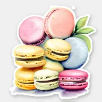 Vintage Watercolor Macaron Sticker