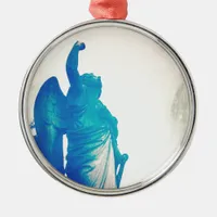 Angel in a Storm Metal Ornament