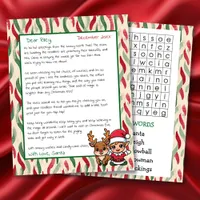 Cute Personalized Letter from Santa | Word Search