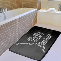 Hello Handsome Face Profile Bath Mat