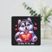 Cute Valentine Puppy - Valentine's Day Card