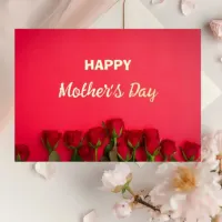 Red Rose Foil Mother's Day Greeting Card