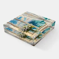 Pretty Ocean View Coastal Art Paperweight