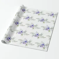 Pastel Violet Floral Wrapping Paper