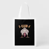 F Caw F Funny Chicken Classic Retro Cool Style Grocery Bag