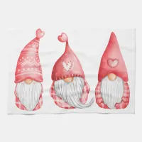 Cute Love Gnomes Valentines Holiday   Kitchen Towel