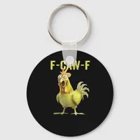 F Caw F Funny Chicken Classic Creative Casual Keychain