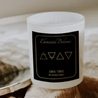 Gold Elemental Balance Intention Candle Label