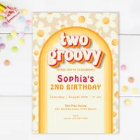 Two Groovy 2nd Birthday Invitation | Boho Daisy & 