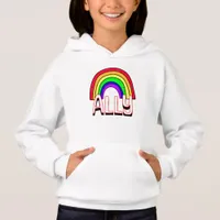 LGBTQIA+ Ally | Cute Rainbow and Heart Pride  Hoodie