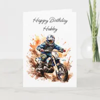 Happy Birthday Hubby | Motocross Bike Card