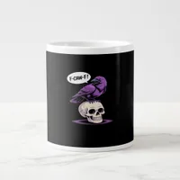 F-Caw-F Crow Skull Halloween Humor Graphic Design  Giant Coffee Mug