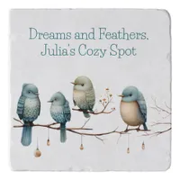 Whimsical Birds on Branches Timeless Elegance Trivet