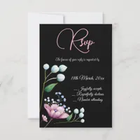 Elegant Floral Wedding Soft Botanical Romance RSVP Card