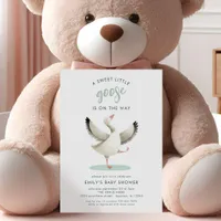 Modern Sweet Little Goose Baby Shower  Invitation